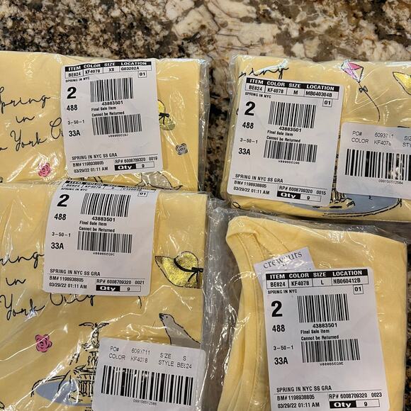 NWT J. Crew Girls' Yellow W/Spring in New York City Graphic Tee - Picture 10 of 10